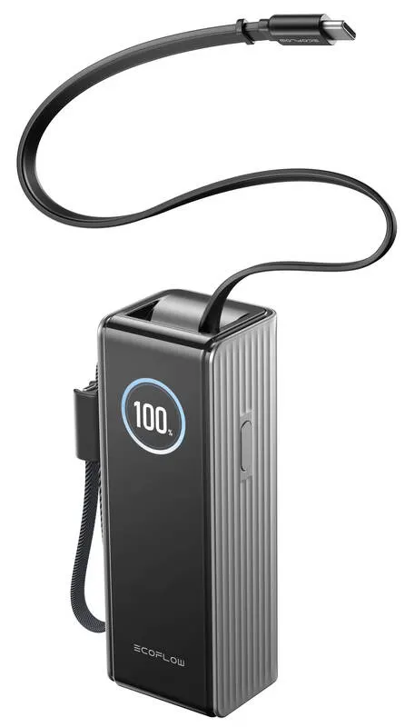 EcoFlow RAPID Power Bank (25000mAh, 170W) 2x100W USB-C kábel - čierna