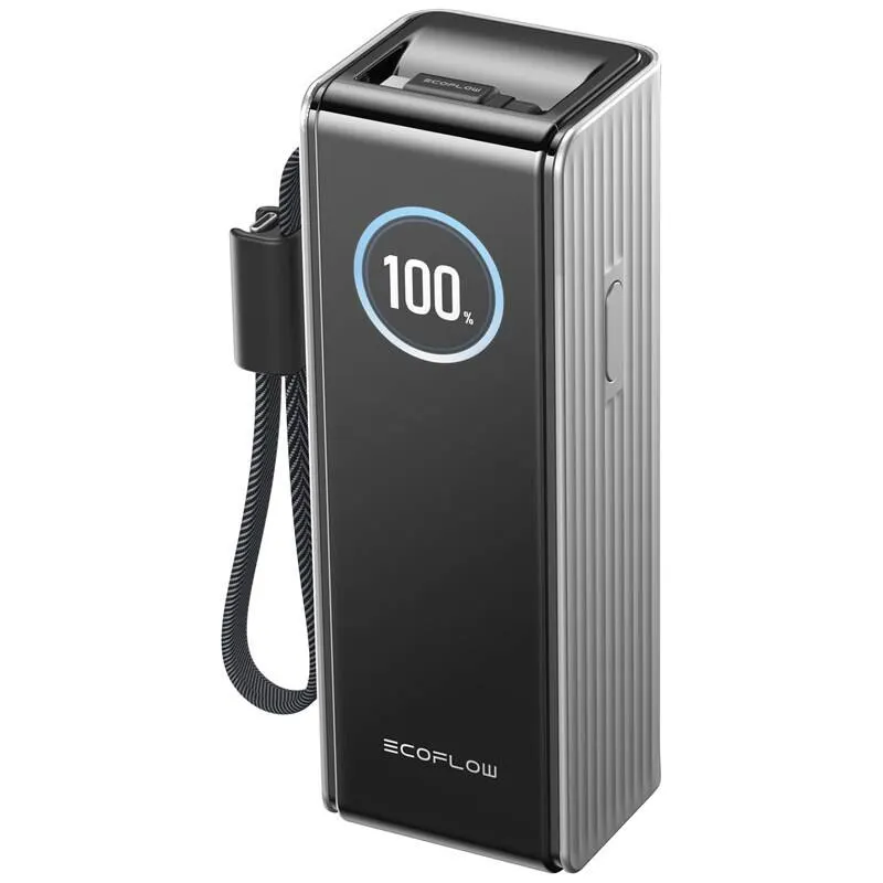EcoFlow RAPID Power Bank (25000mAh, 170W) 2x100W USB-C kábel - strieborná
